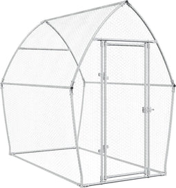 vidaXL - Kippenhok - 200x105x182 - cm - gegalvaniseerd - staal - zilverkleurig