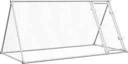 vidaXL - Kippenhok - 200x105x91 - cm - gegalvaniseerd - staal - zilverkleurig