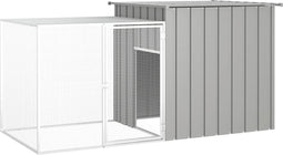 vidaXL - Kippenhok - 200x91x100 - cm - gegalvaniseerd - staal - grijs
