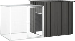 vidaXL - Kippenhok - 200x91x100 - cm - gegalvaniseerd - staal - antracietkleurig