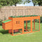 vidaXL - Kippenhok - 204x50x84 - cm - massief - grenenhout - bruin