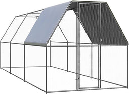 vidaXL - Kippenhok - 2x6x2 - m - gegalvaniseerd - staal