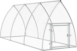 vidaXL - Kippenhok - 300x105x120 - cm - gegalvaniseerd - staal - zilverkleurig