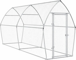 vidaXL - Kippenhok - 400x105x182 - cm - gegalvaniseerd - staal - zilverkleurig