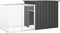 vidaXL - Kippenhok - 600x91x100 - cm - gegalvaniseerd - staal - antracietkleurig