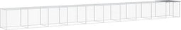 vidaXL-Kippenhok-met-dak-1003x98x90-cm-gegalvaniseerd-staal-lichtgrijs