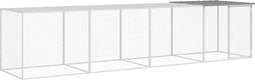 vidaXL-Kippenhok-met-dak-403x98x90-cm-gegalvaniseerd-staal-lichtgrijs