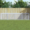 vidaXL-Kippenhok-met-dak-403x98x90-cm-gegalvaniseerd-staal-lichtgrijs