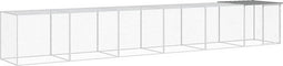 vidaXL-Kippenhok-met-dak-603x98x90-cm-gegalvaniseerd-staal-lichtgrijs