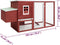 vidaXL - Kippenhok - met - nachthok - hout - rood