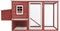 vidaXL - Kippenhok - met - nachthok - hout - rood