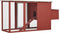 vidaXL - Kippenhok - met - nachthok - hout - rood