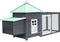 vidaXL - Kippenhok - met - nestkast - 190x72x102 - massief - vurenhout - grijs