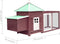 vidaXL - Kippenhok - met - nestkast - 190x72x102 - massief - vurenhout - mokkakleur