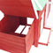 vidaXL - Kippenhok - met - nestkast - 190x72x102 - massief - vurenhout - rood