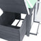 vidaXL - Kippenhok - met - nestkast - 190x72x102 - massief - vurenhout - grijs