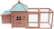 vidaXL - Kippenhok - met - nestkast - 190x72x102 - massief - vurenhout - mokkakleur