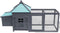vidaXL - Kippenhok - met - nestkast - 190x72x102 - massief - vurenhout - grijs