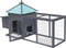 vidaXL - Kippenhok - met - nestkast - 190x72x102 - massief - vurenhout - grijs