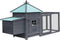 vidaXL - Kippenhok - met - nestkast - 190x72x102 - massief - vurenhout - grijs