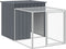 vidaXL - Kippenhok - met - ren - 110x1017x110 - cm - staal - antraciet
