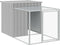 vidaXL - Kippenhok - met - ren - 110x201x110 - cm - gegalvaniseerd - staal - grijs