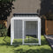 vidaXL - Kippenhok - met - ren - 110x201x110 - cm - gegalvaniseerd - staal - antraciet