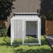 vidaXL - Kippenhok - met - ren - 110x201x110 - cm - gegalvaniseerd - staal - grijs