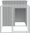 vidaXL - Kippenhok - met - ren - 110x201x110 - cm - gegalvaniseerd - staal - grijs