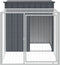 vidaXL - Kippenhok - met - ren - 110x201x110 - cm - gegalvaniseerd - staal - antraciet
