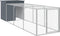 vidaXL - Kippenhok - met - ren - 110x405x110 - cm - gegalvaniseerd - staal - antraciet