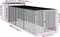 vidaXL - Kippenhok - met - ren - 110x405x110 - cm - gegalvaniseerd - staal - antraciet