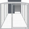 vidaXL - Kippenhok - met - ren - 110x405x110 - cm - gegalvaniseerd - staal - antraciet