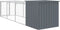 vidaXL - Kippenhok - met - ren - 110x405x110 - cm - gegalvaniseerd - staal - antraciet