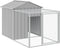 vidaXL - Kippenhok - met - ren - 117x201x123 - cm - gegalvaniseerd - staal - grijs