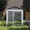vidaXL - Kippenhok - met - ren - 117x201x123 - cm - gegalvaniseerd - staal - antraciet
