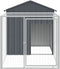 vidaXL - Kippenhok - met - ren - 117x201x123 - cm - gegalvaniseerd - staal - antraciet