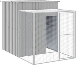 vidaXL-Kippenhok-met-ren-165x251x181-cm-gegalvaniseerd-staal-grijs