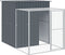vidaXL - Kippenhok - met - ren - 165x863x181 - cm - gegalvaniseerd - staal - antraciet