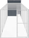 vidaXL - Kippenhok - met - ren - 165x863x181 - cm - gegalvaniseerd - staal - antraciet