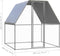 vidaXL - Kippenkooi - 2x2x2 - m - gegalvaniseerd - staal - zilverkleurig - en - grijs