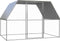 vidaXL - Kippenkooi - 3x2x2 - m - gegalvaniseerd - staal - zilverkleurig - en - grijs