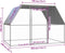 vidaXL - Kippenkooi - 3x2x2 - m - gegalvaniseerd - staal - zilverkleurig - en - grijs