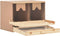 vidaXL - Kippenlegkast - 2 - compartimenten - 63x40x45 - cm - massief - grenenhout