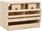 vidaXL - Kippenlegkast - 2 - compartimenten - 63x40x45 - cm - massief - grenenhout