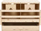 vidaXL - Kippenlegkast - 2 - compartimenten - 63x40x45 - cm - massief - grenenhout