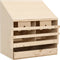 vidaXL - Kippenlegkast - 2 - compartimenten - 63x40x65 - cm - massief - grenenhout