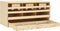 vidaXL - Kippenlegkast - 3 - compartimenten - 72x33x38 - cm - massief - grenenhout