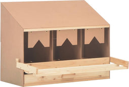 vidaXL - Kippenlegkast - 3 - compartimenten - 72x33x54 - cm - massief - grenenhout