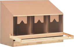 vidaXL - Kippenlegkast - 3 - compartimenten - 93x40x65 - cm - massief - grenenhout